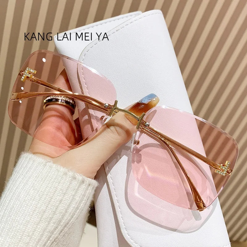 2025 Women’s Frameless Metal Trendy Sunglasses
