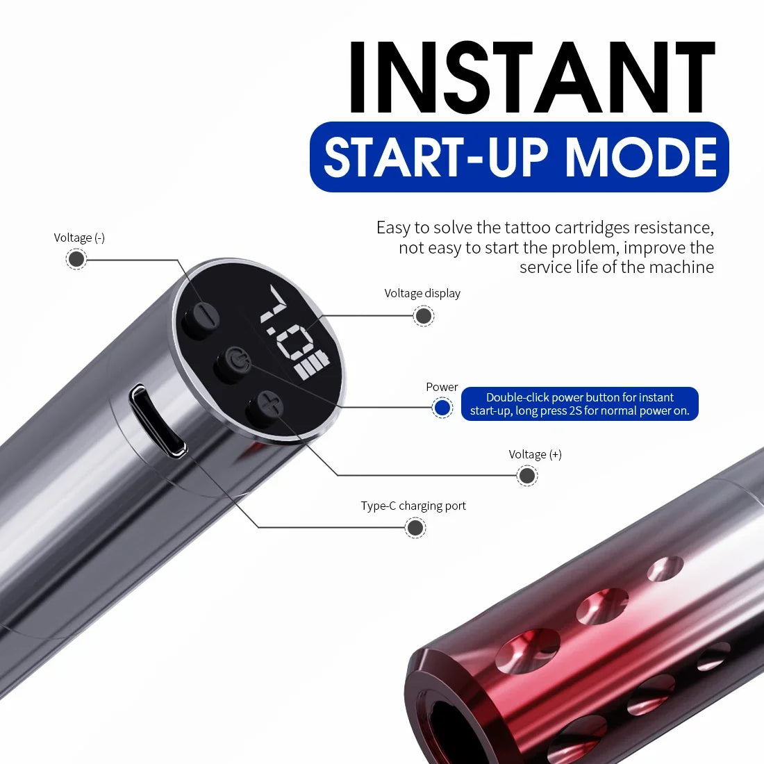 ChatGPT said: 3.0mm Stroke Mast Wireless Tattoo Pen with Coreless Motor
