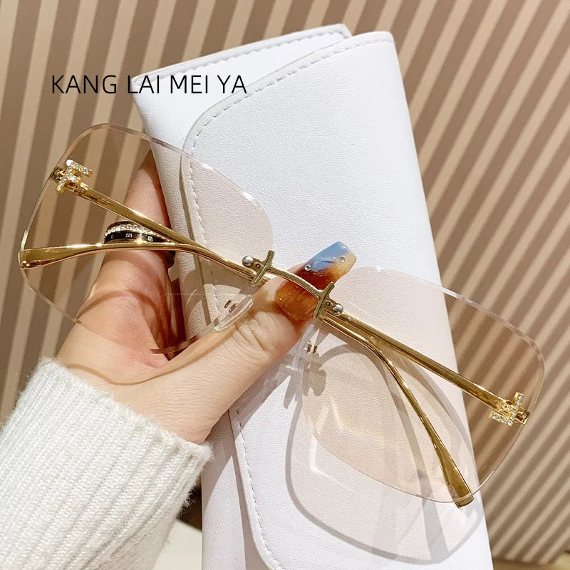 2025 Women’s Frameless Metal Trendy Sunglasses