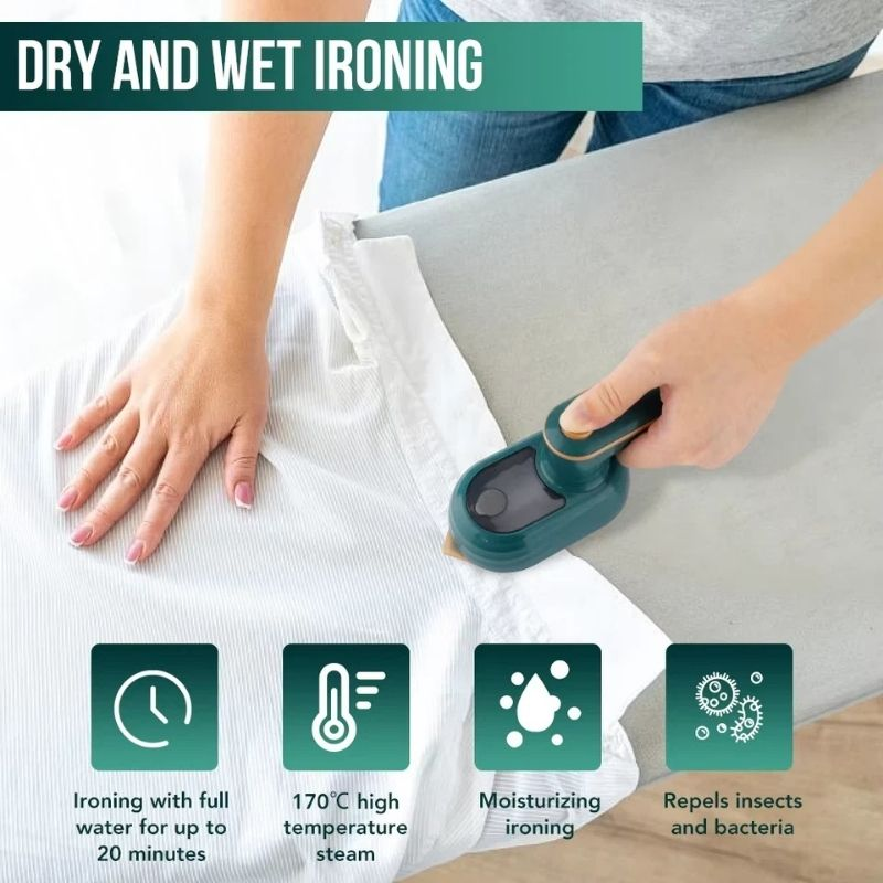 Mini Steam Iron – Travel & Home Steamer