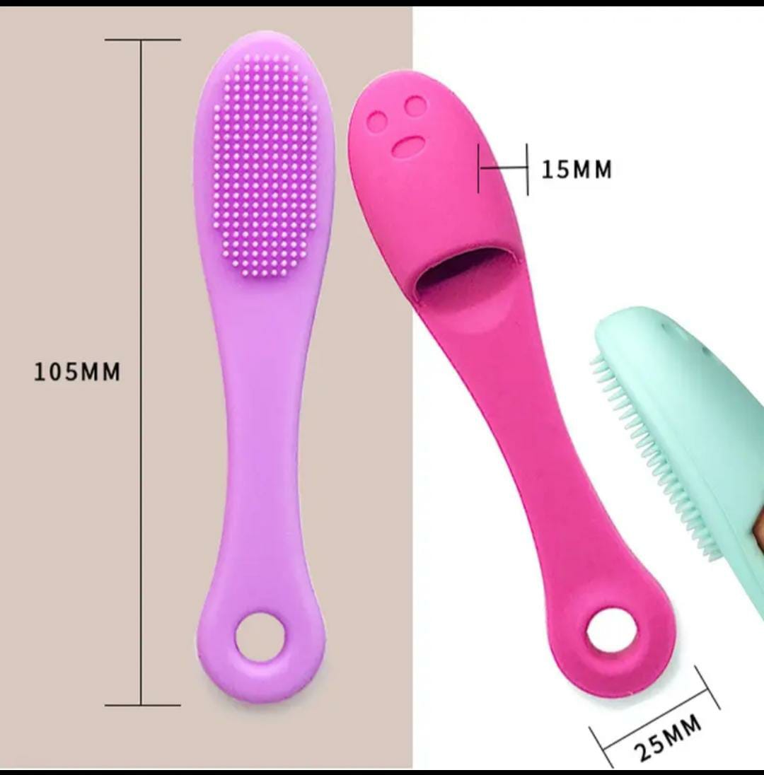 Silicone Face Cleaner Blackhead Remover Brush Cleanser Nose Pore Brush Finger Scrubber Massage Brush