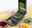 16-in-1 Multifunction Vegetable Slicer & Chopper with Basket