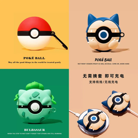 Pokeball Silicone Case for AirPods 1–4 & Pro Models
