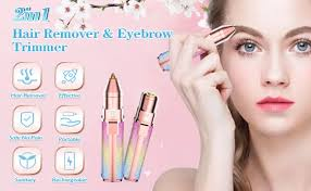 Glowsify 2-in-1 Rainbow Painless Face Hair Remover & Trimmer for Women (USB Rechargeable)