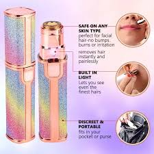 Glowsify 2-in-1 Rainbow Painless Face Hair Remover & Trimmer for Women (USB Rechargeable)